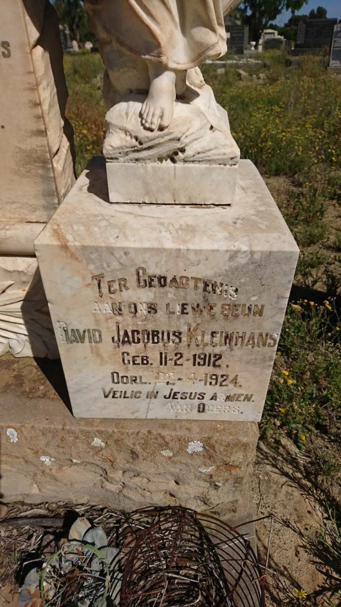 KLEINHANS Van Zyl 1927-1947 :: KLEINHANS David Jacobus 1912-1924