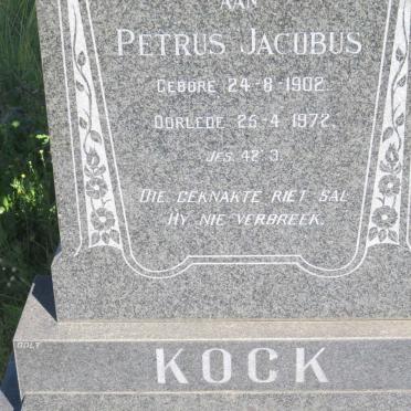 KOCK Petrus Jacobus 1902-1972