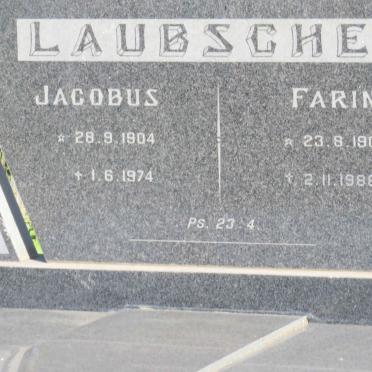 LAUBSCHER Jacobus 1904-1974 &amp; Farina 1909-1988