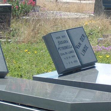 LINDE Johannes Petrus Geyser, van der 1903-1968 &amp; Susara Petronella DE LANGE 1909-1993