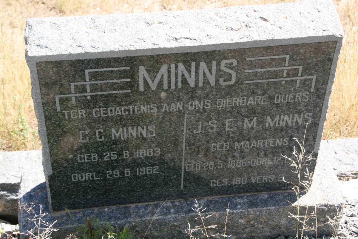 MINNS G.C. 1883-1962 &amp; J.S.E.M. MAARTENS 1886-1959