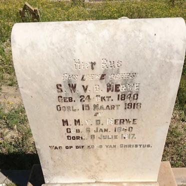 MERWE S.W., v.d. 1840-1918 &amp; M.M. 1840-1917