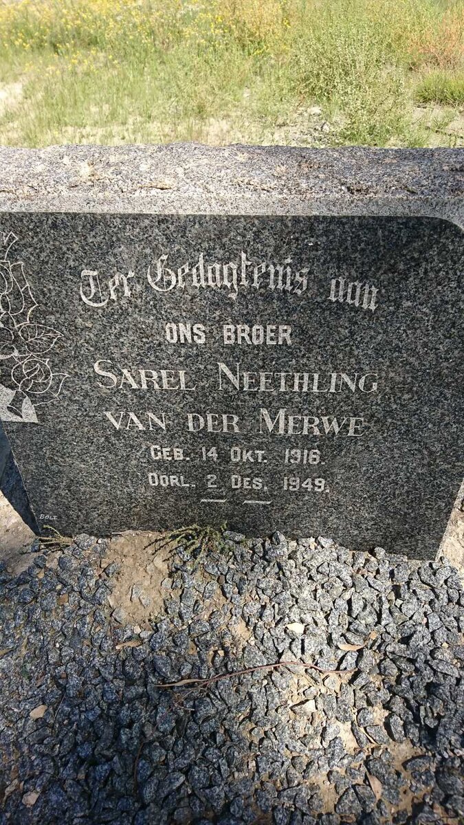MERWE Sarel Neethling, van der 1916-1949