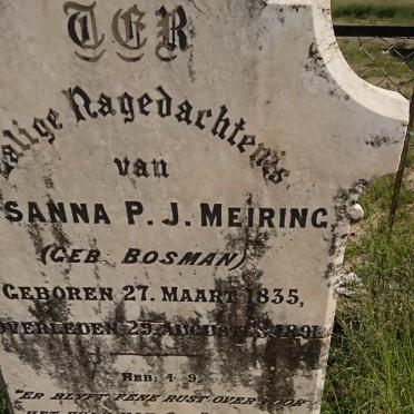 MEIRING Sanna P. J. nee BOSMAN 1835-1891