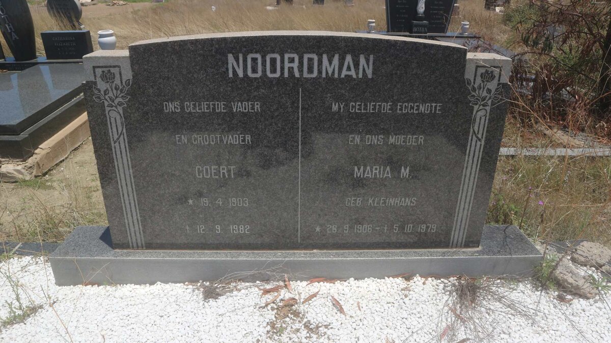 NOORDMAN Coert 1903-1982 &amp; Maria M. KLEINHANS 1906-1979