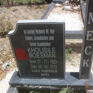 NECK Kholisile Boesman 1923-2019