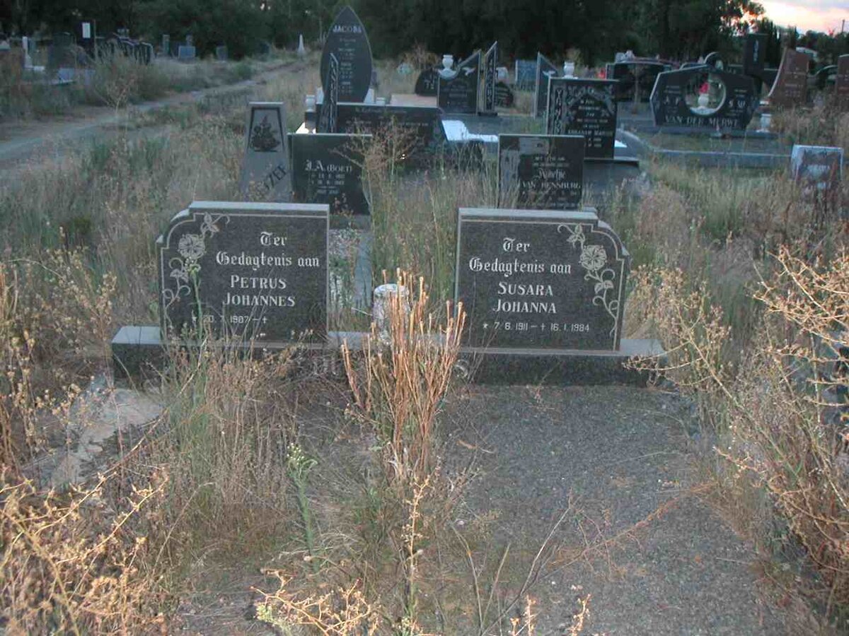 PLESSIS Petrus Johannes, du 1907- &amp; Susara Johanna 1911-1984