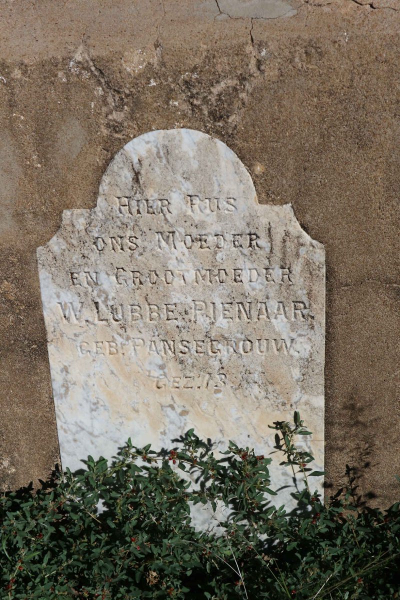 PIENAAR W., LUBBE nee PANSEGROUW