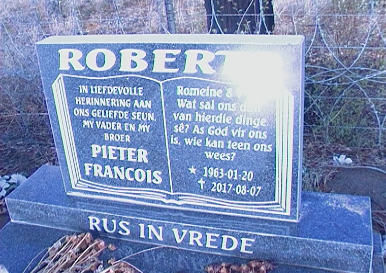 ROBERTS Pieter Francois 1963-2017