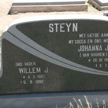 STEYN Willem J. 1907-1992 &amp; Johanna J. VAN VUUREN 1915-1977