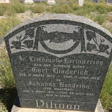 VILJOEN Gert Diederick 1870-1938 &amp; Johanna Hendrika MAARTENS 1876-1935