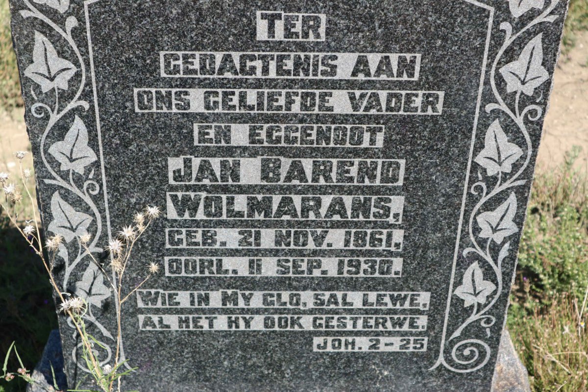 WOLMARANS Jan Barend 1861-1930