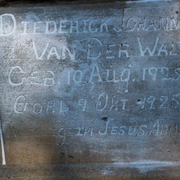 WALT Diederick Johannes, van der 1925-1925