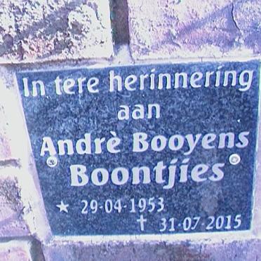 BOOYENS Andrè 1953-2015