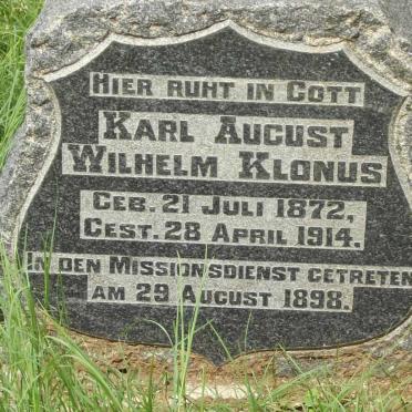 KLONUS Karl August Wilhelm 1872-1914