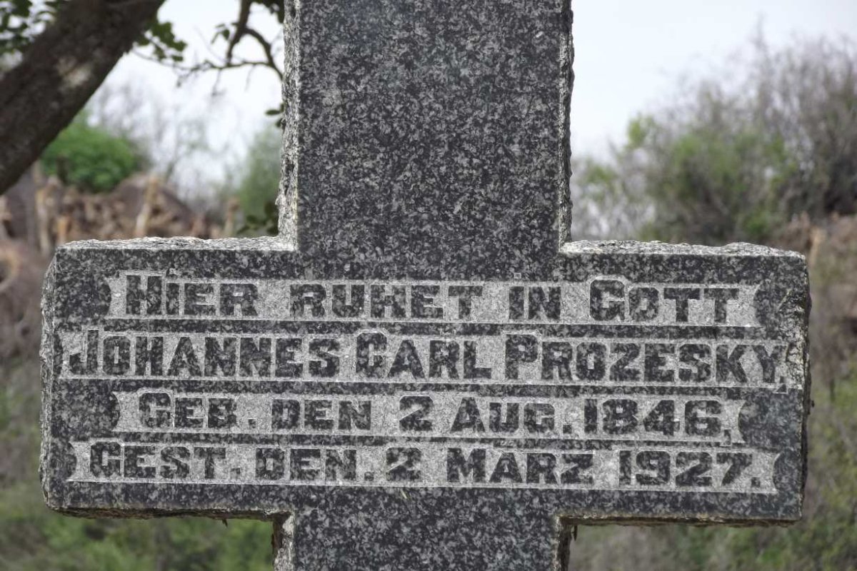 PROZESKY Johannes Carl 1846-1927