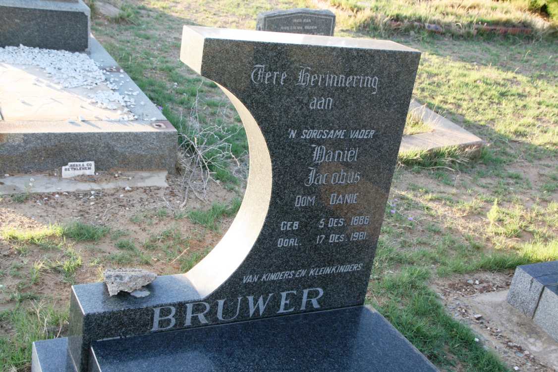 BRUWER Daniel Jacobus 1886-1981