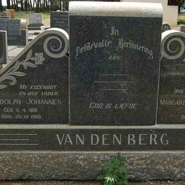 BERG Rudolph Johannes, van den 1891-1960 &amp; Margaretha Wilhelmina 1901-1990