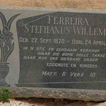 FERREIRA Stefhanus Willem 1870-1953