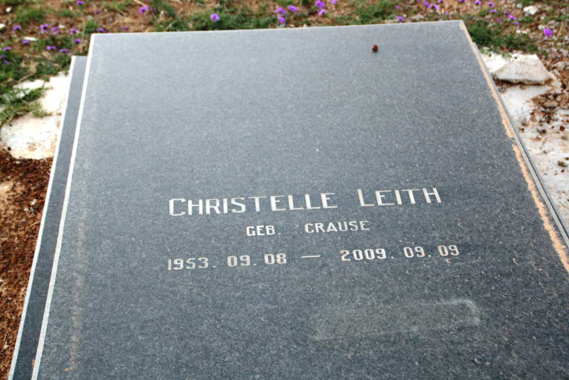 LEITH Christelle nee CRAUSE 1953-2009