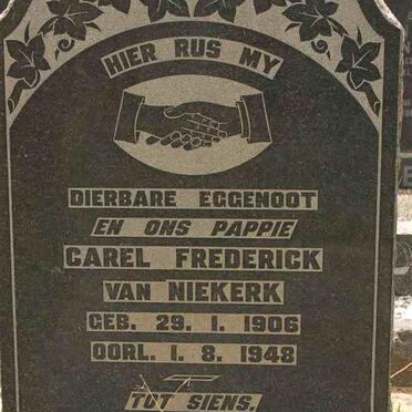 NIEKERK Carel Frederick, van 1906-1948