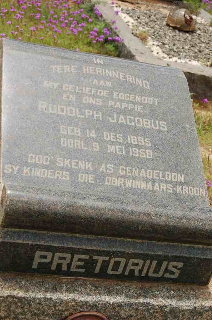 PRETORIUS Rudolph Jacobus 1895-1958