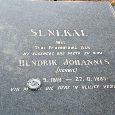 SENEKAL Hendrik Johannes 1919-1993