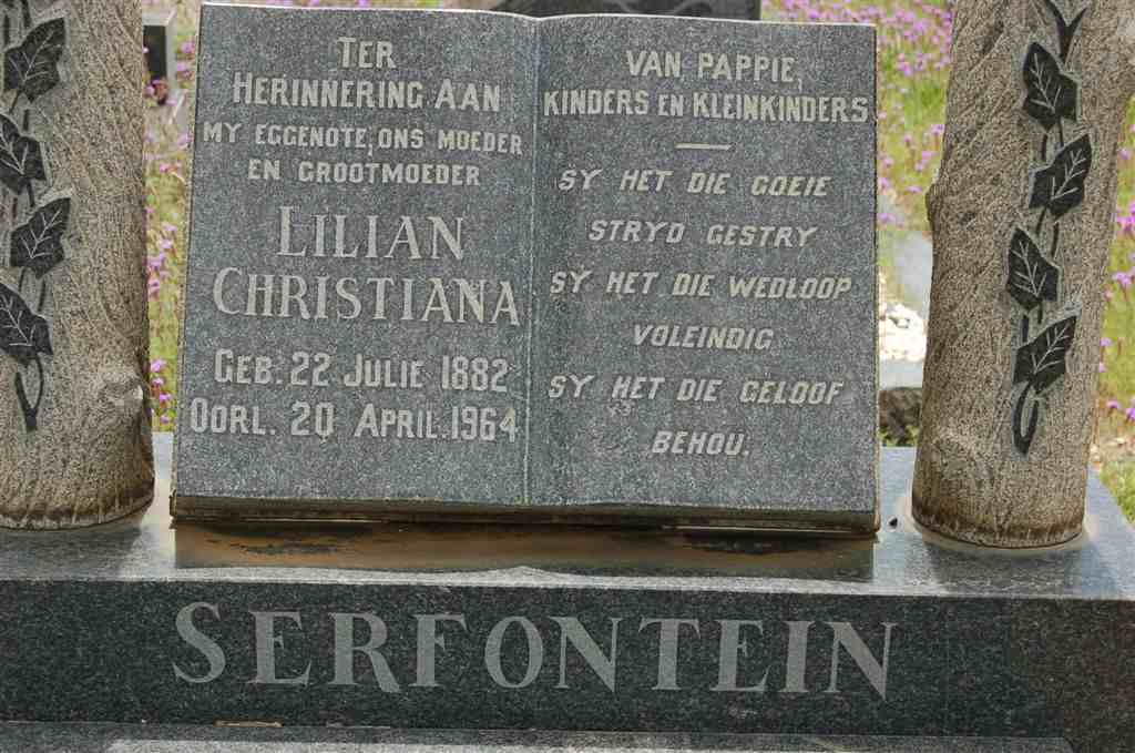 SERFONTEIN Lilian Christiana 1882-1964