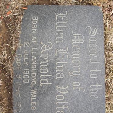 ARNOLD Ellen Edna Volta 1900-1992