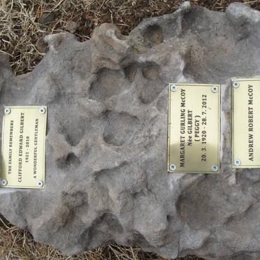 GILBERT Clifford Edward 1921-2010 :: McCOY Margaret Gurling nee GILBERT 1920-2012 :: McCOY Andrew Robert 1955-2009