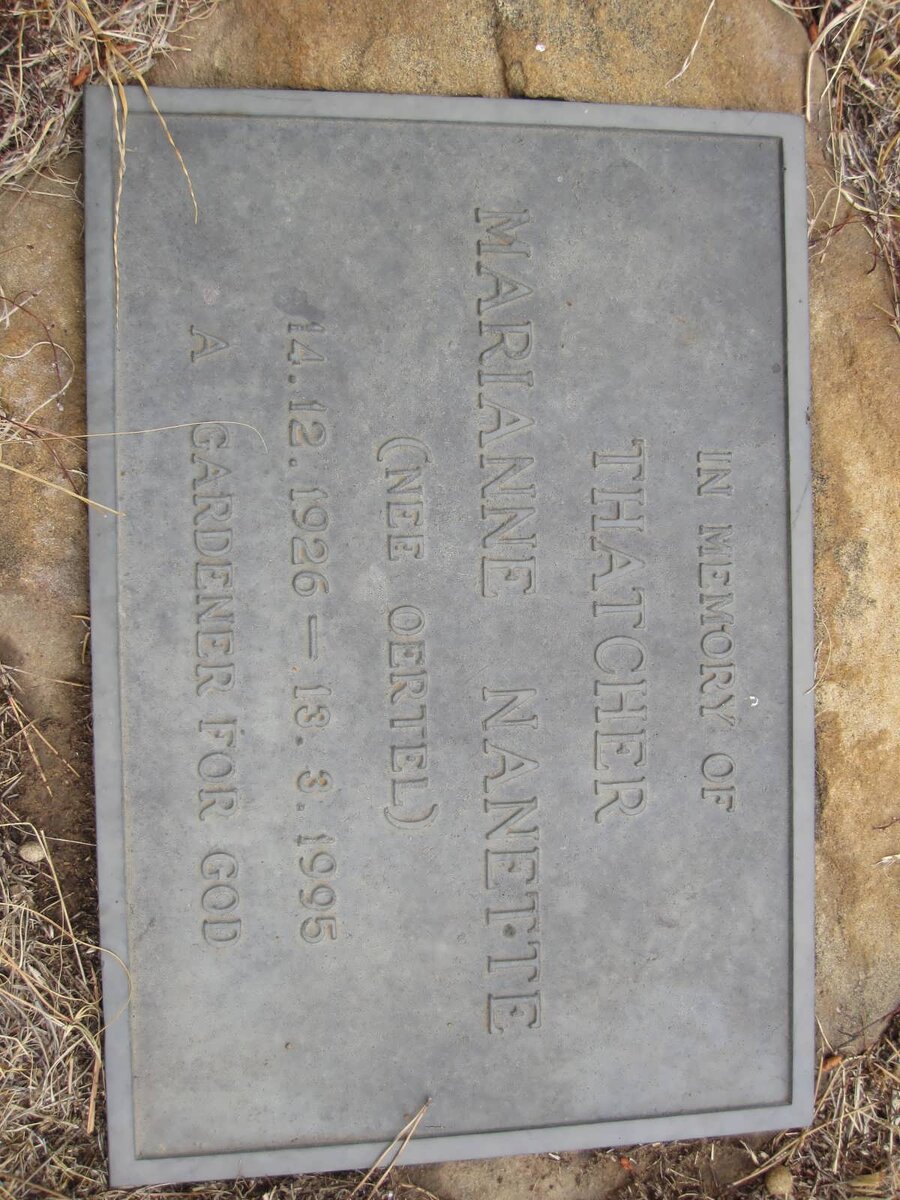 THATCHER Marianne Nanette nee OERTEL 1926-1995