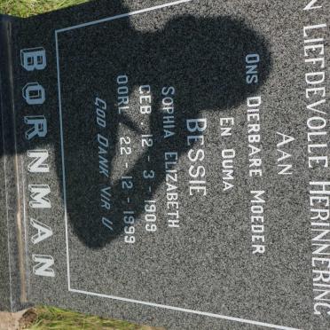 BORNMAN Sophia Elizabeth 1909-1999