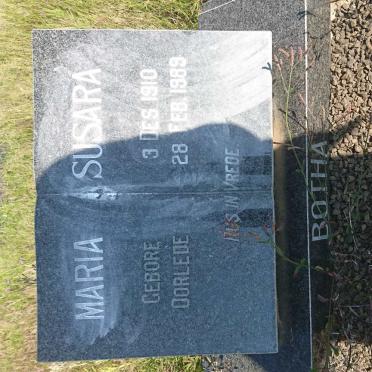 BOTHA Maria Susara 1910-1989