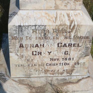 GREYLING Abraham Carel 1881-1918