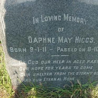 HIGGS Daphne May 1911-1941