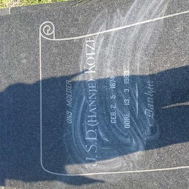 KOTZE J.S.D. 1874-1969