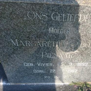 PIENAAR Johannes Theodorus 1886-1945 &amp; Margaretha Isabella VIVIER 1893-1967