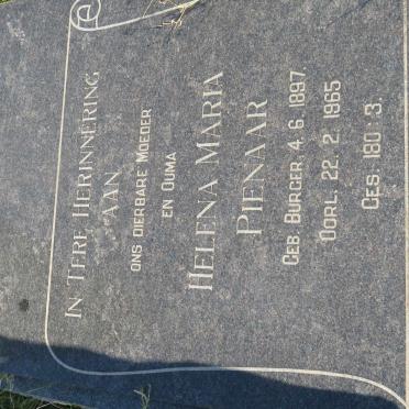 PIENAAR Helena Maria nee BURGER 1897-1965