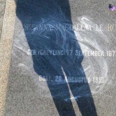 ROUX Susanna Magdalena, le nee GREYLING 1877-1953