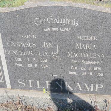 STEENKAMP Casparus Jan Hendrik Lucas 1869-1964 &amp; Maria Magdalena STEENKAMP 1879-1955