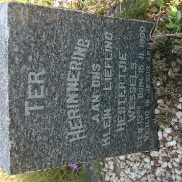 WESSELS Hestertjie 1960-1960