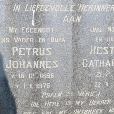ZYL Petrus Johannes, van 1896-1975 &amp; Hester Catharina 1906-1993