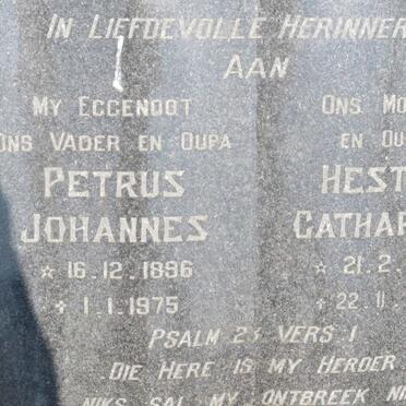 ZYL Petrus Johannes, van 1896-1975 &amp; Hester Catharina 1906-1993
