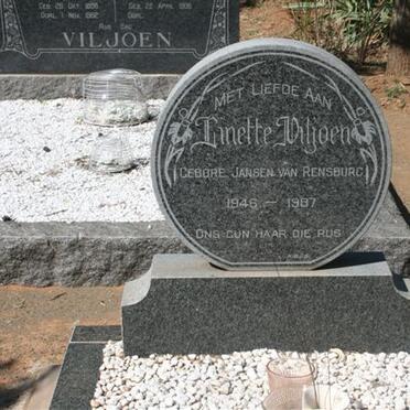 VILJOEN Linette nee JANSEN VAN RENSBURG 1946-1987