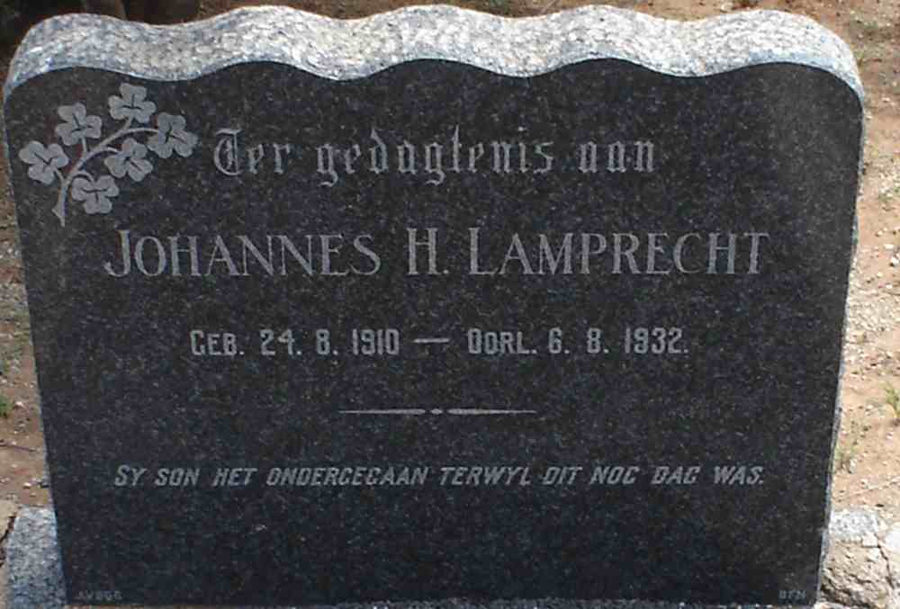 LAMPRECHT Johannes H. 1910-1932