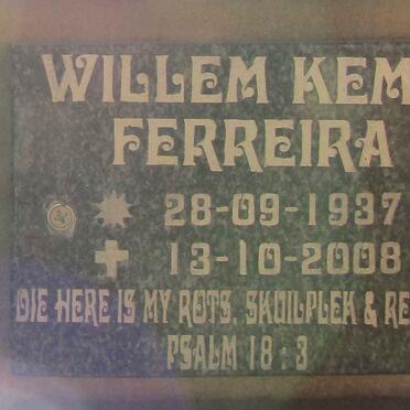 FERREIRA Willem Kemp 1937-2008