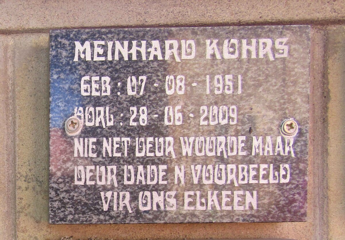 KOHRS Meinhard 1951-2009