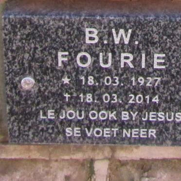 FOURIE B.W. 1927-2014