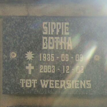 BOTHA Sippie 1935-2003
