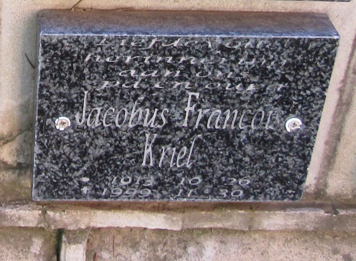 KRIEL Jacobus Francois 1913-1999